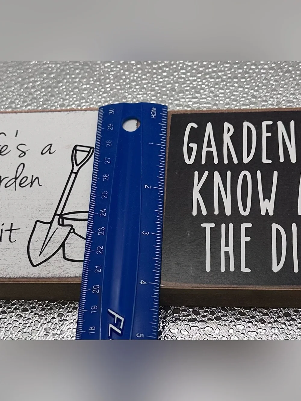 Life's A Garden / Gardeners Know All The Dirt Wood Signs Set New 4x4